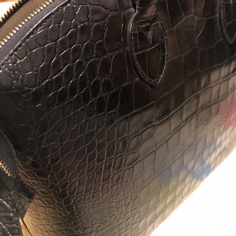 Valentino Bravia Croc Leather Dome Satchel - Picture 8 of 12